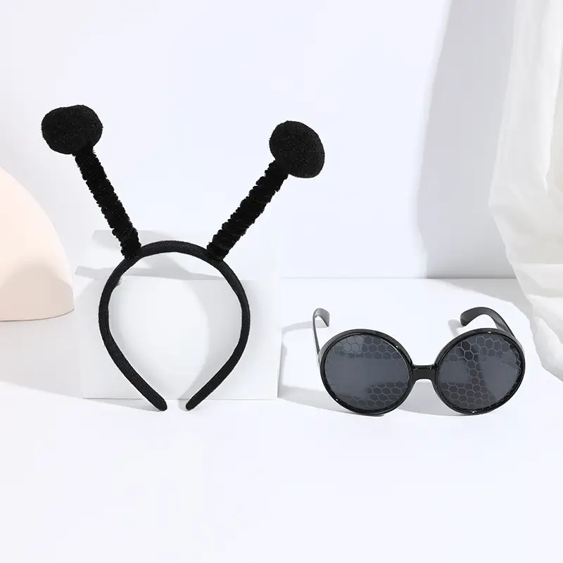 Black Bee Wing Sunglasses Party Costume Set - Image 23