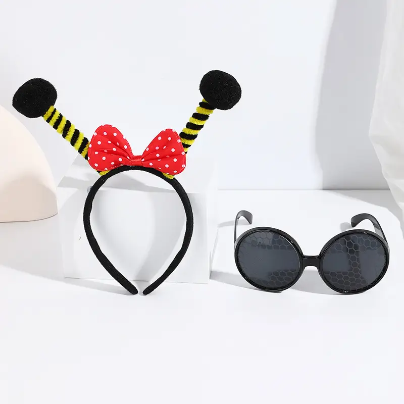 Black Bee Wing Sunglasses Party Costume Set - Image 24