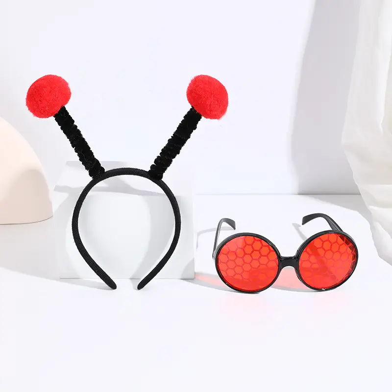 Black Bee Wing Sunglasses Party Costume Set - Image 26