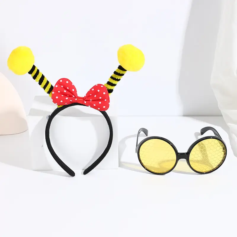 Black Bee Wing Sunglasses Party Costume Set - Image 30
