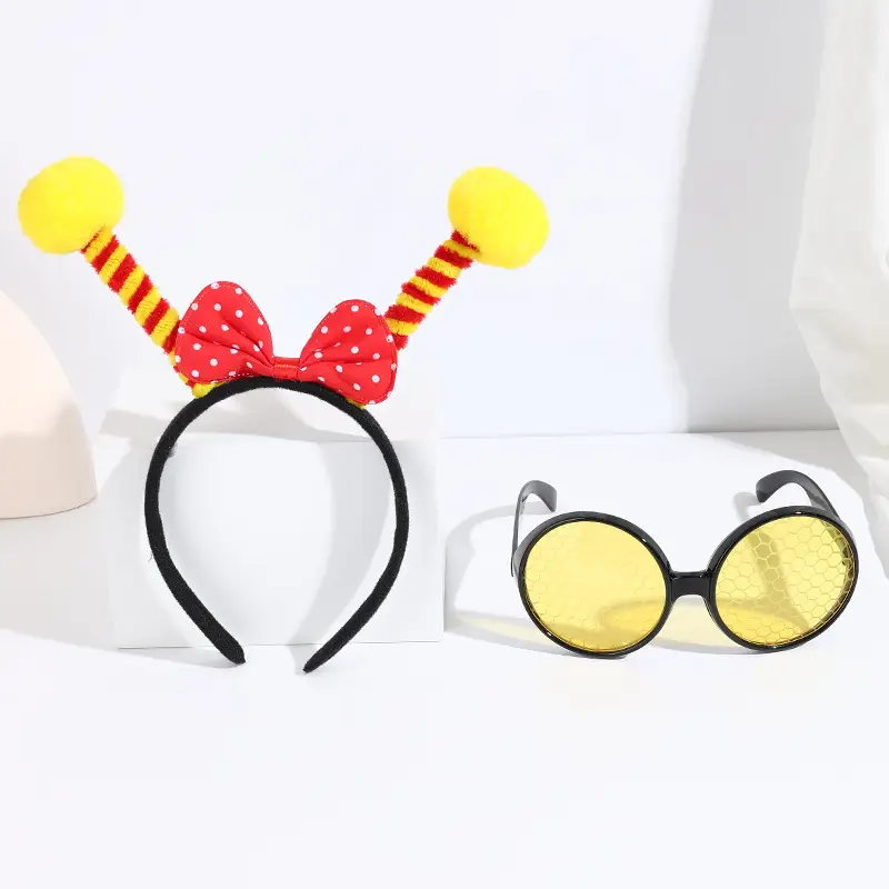Black Bee Wing Sunglasses Party Costume Set - Image 31