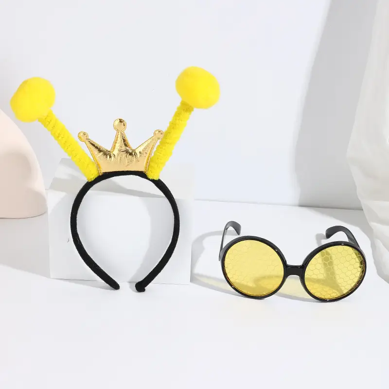 Black Bee Wing Sunglasses Party Costume Set - Image 32