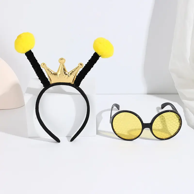 Black Bee Wing Sunglasses Party Costume Set - Image 33