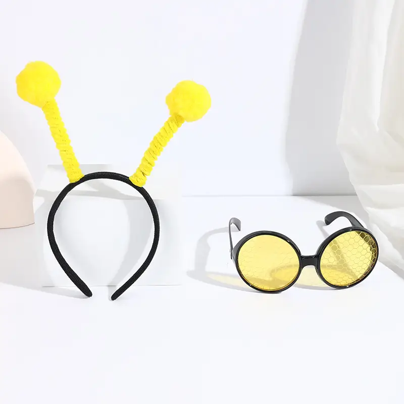 Black Bee Wing Sunglasses Party Costume Set - Image 34