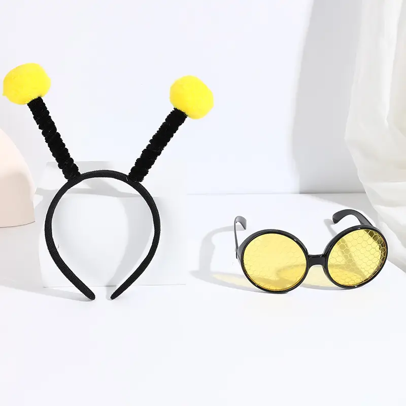Black Bee Wing Sunglasses Party Costume Set - Image 35