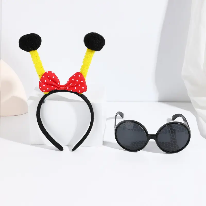 Black Bee Wing Sunglasses Party Costume Set - Image 36