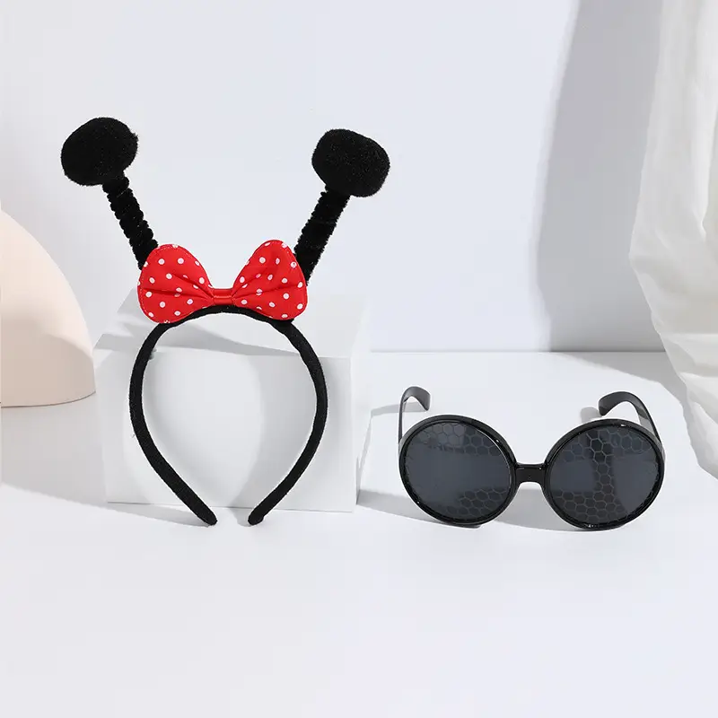 Black Bee Wing Sunglasses Party Costume Set - Image 37
