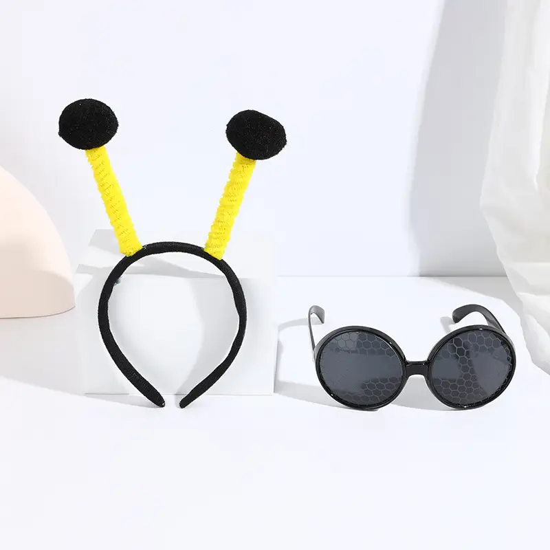 Black Bee Wing Sunglasses Party Costume Set - Image 38
