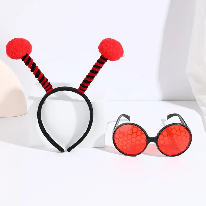 Black Bee Wing Sunglasses Party Costume Set - Image 4