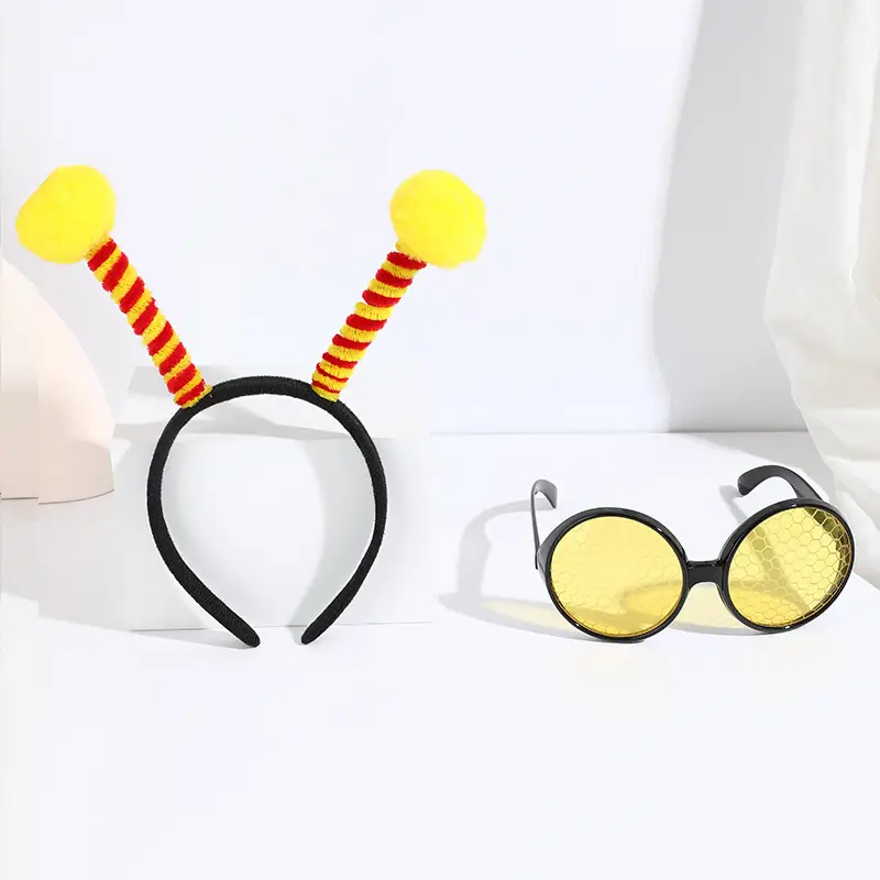 Black Bee Wing Sunglasses Party Costume Set - Image 7