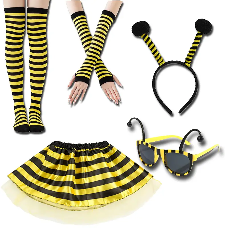 Black Bee Wing Sunglasses Party Costume Set - Image 78