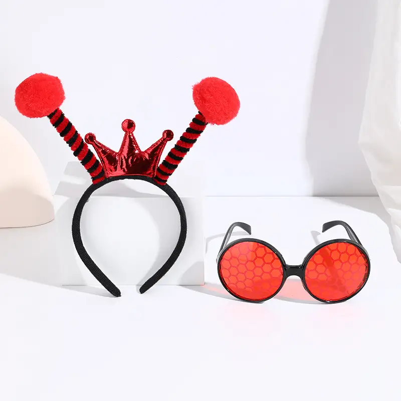 Black Bee Wing Sunglasses Party Costume Set - Image 8