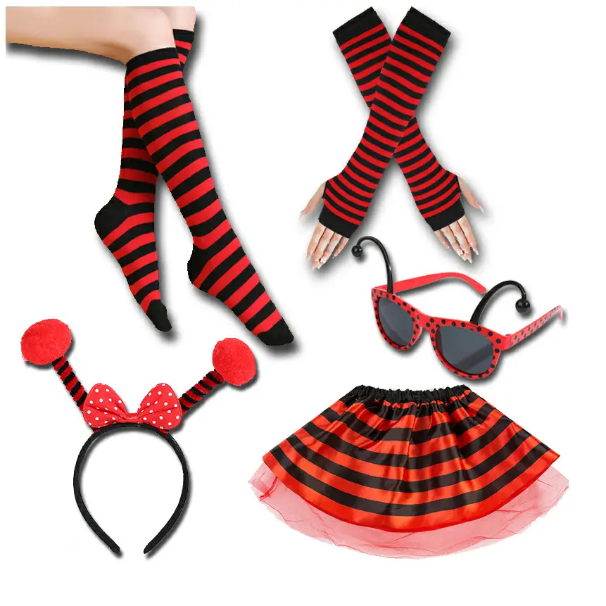 Black Bee Wing Sunglasses Party Costume Set - Image 82