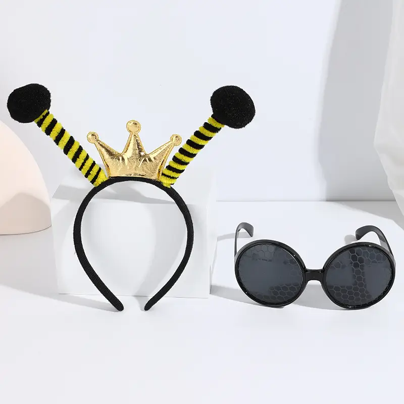 Black Bee Wing Sunglasses Party Costume Set - Image 9