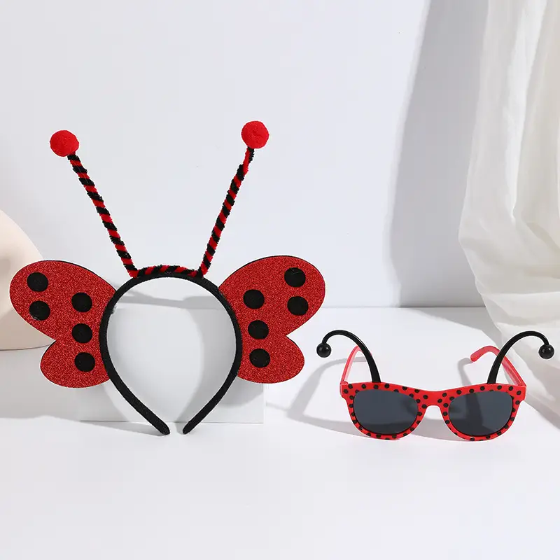 Black Bee Wing Sunglasses Party Costume Set - Image 93