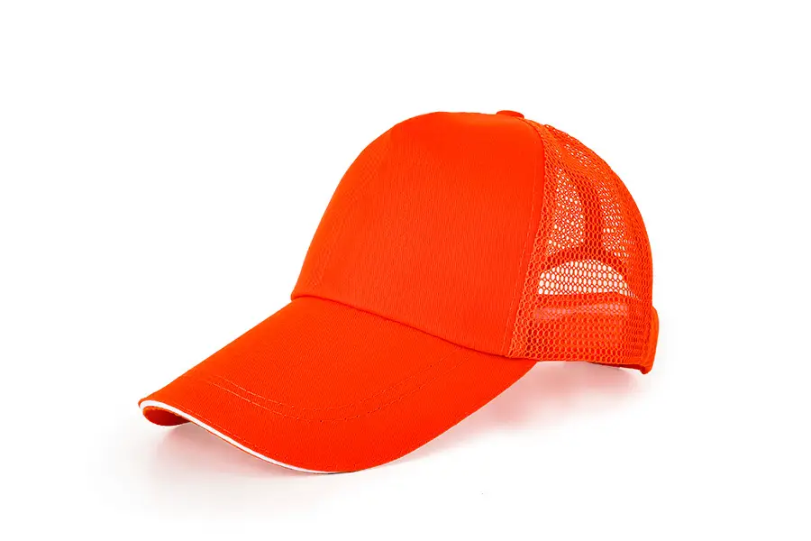 Men Camo Mesh Trucker Cap Orange Black - Image 29