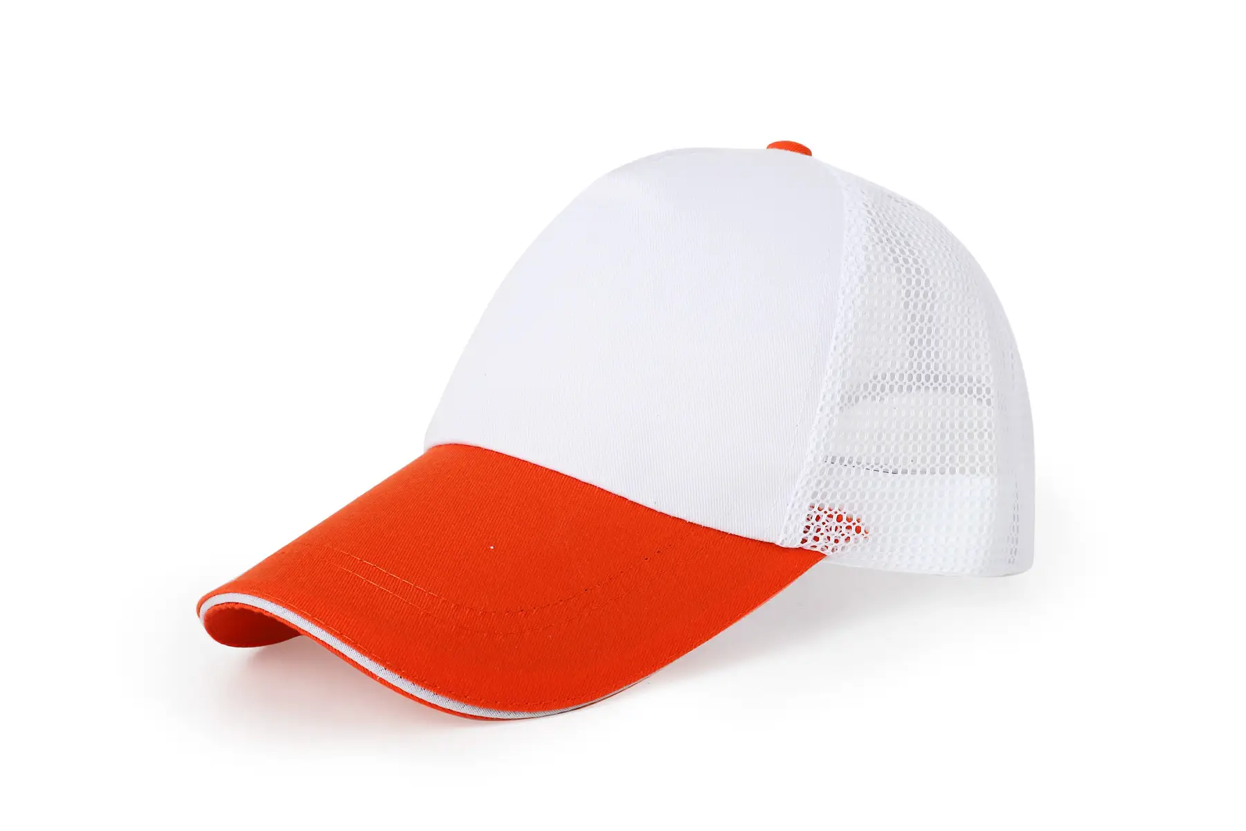 Men Camo Mesh Trucker Cap Orange Black - Image 36