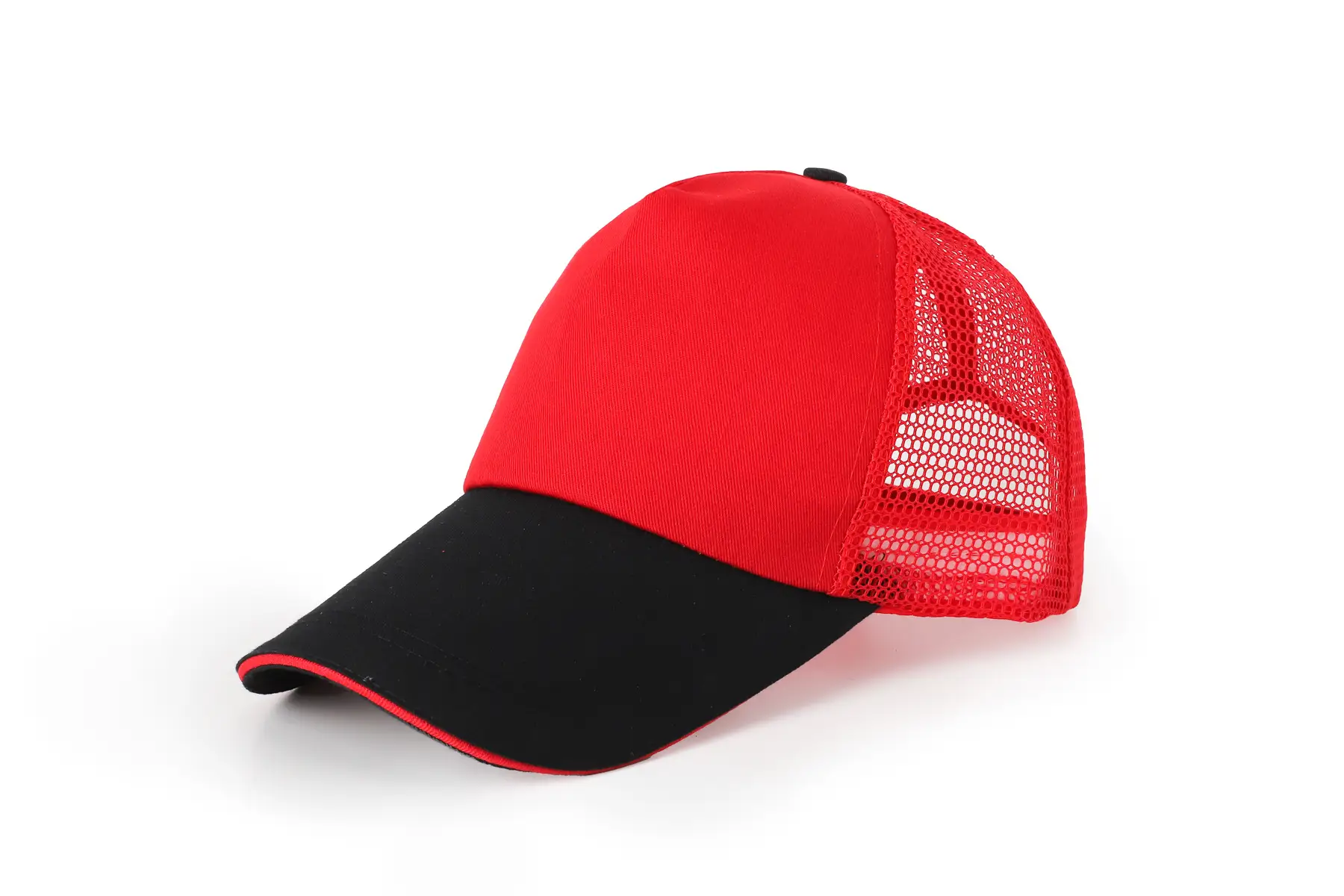 Men Camo Mesh Trucker Cap Orange Black - Image 39