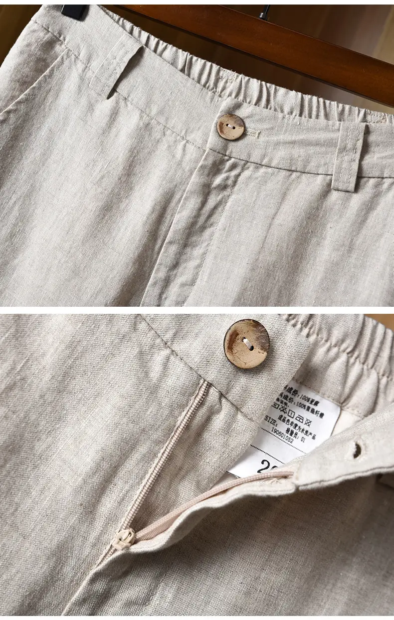 2024 Black Thin Casual Linen Pants Women — feature 19