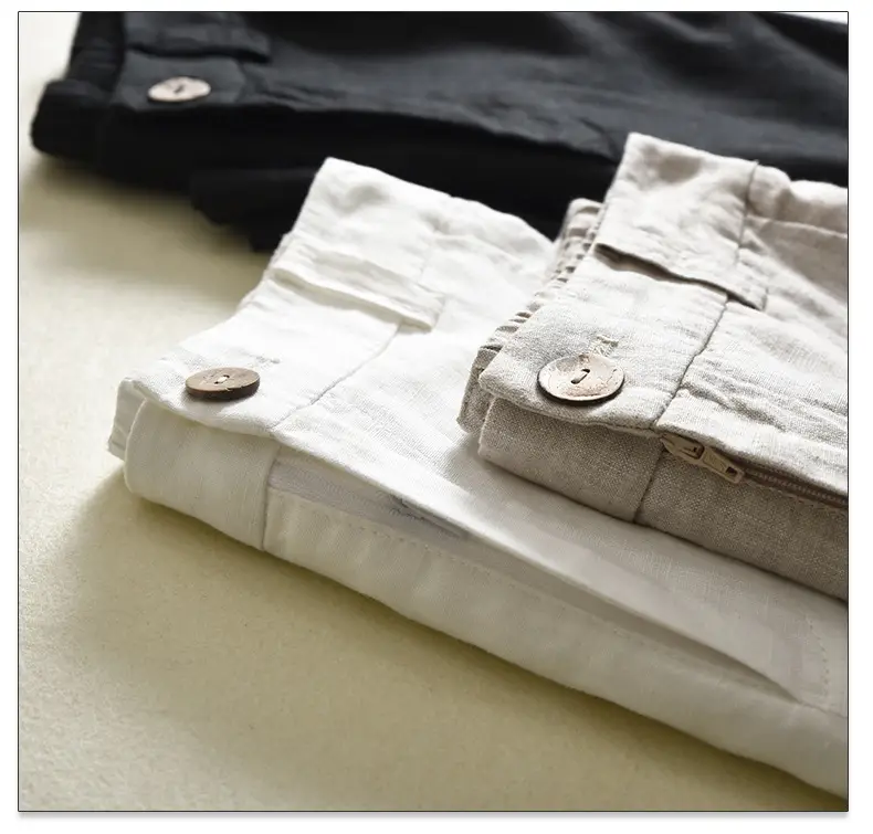 2024 Black Thin Casual Linen Pants Women — feature 4