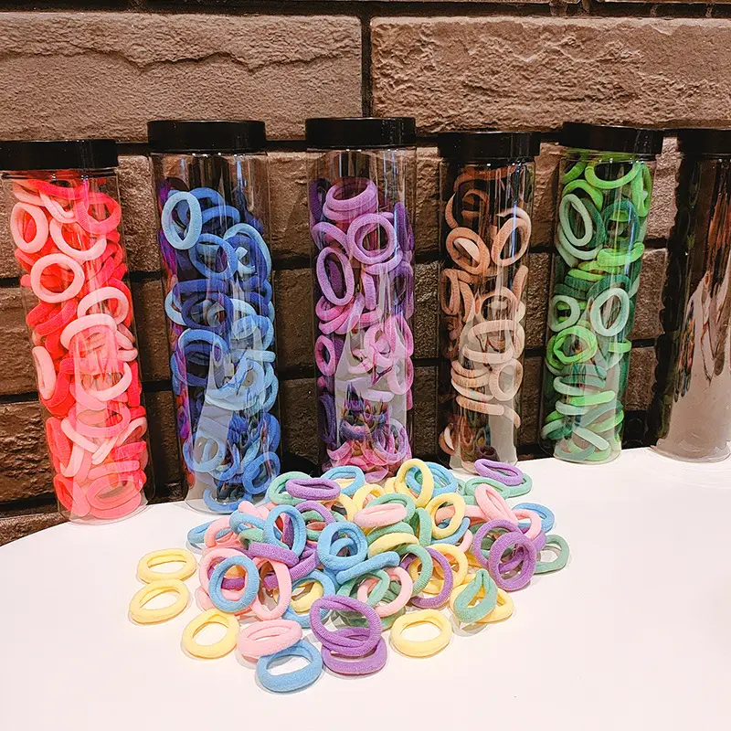 Children's Rainbow Rubber Hair Bands for Girls