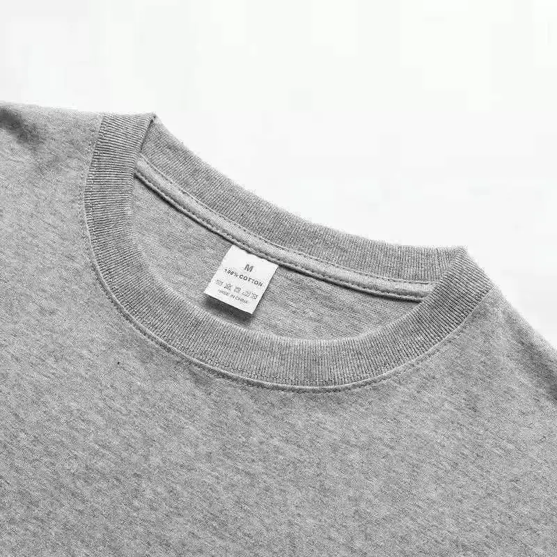 Women Grey Cotton T-Shirt Short Sleeve Round Neck