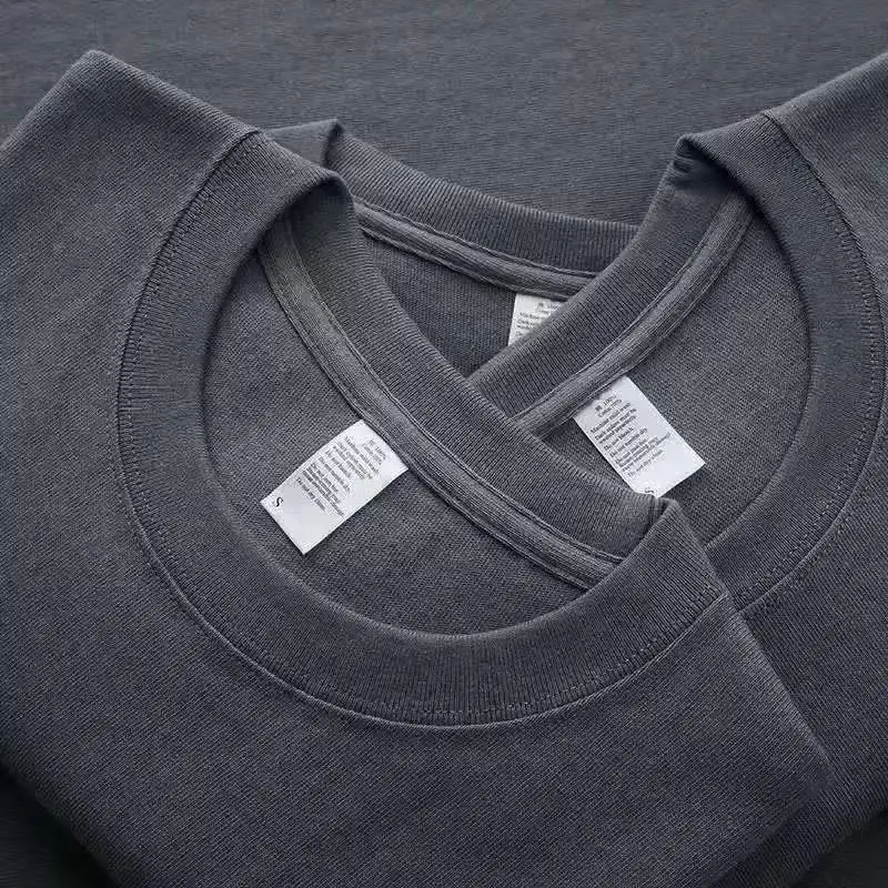Women Grey Cotton T-Shirt Short Sleeve Round Neck