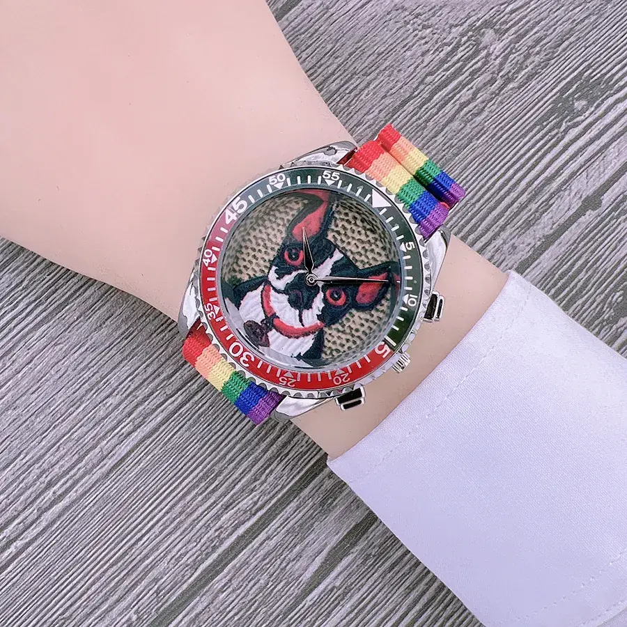 Cross-Border Dog Head Quartz Watches with Nylon Straps - Image 14