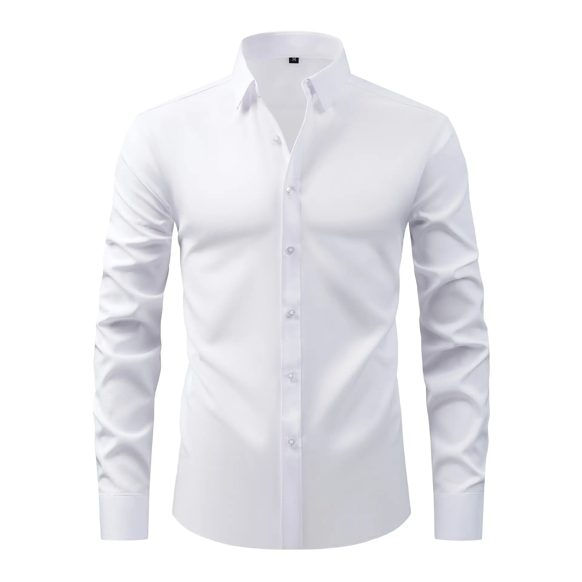 Men's Light Blue Wrinkle-Free Long Sleeve Shirt - Image 11