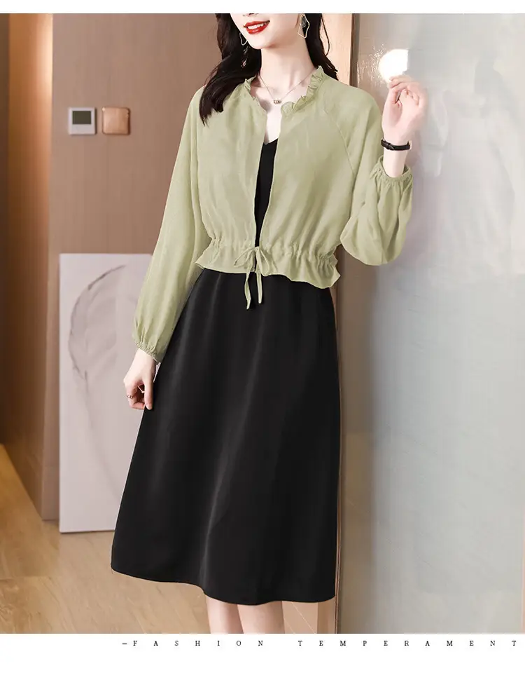 Chiffon Sun-Protective Cardigan Small Shawl Summer with Suspender Skirt Outer Blouse Loose Slimming Short Coat Top — feature 19