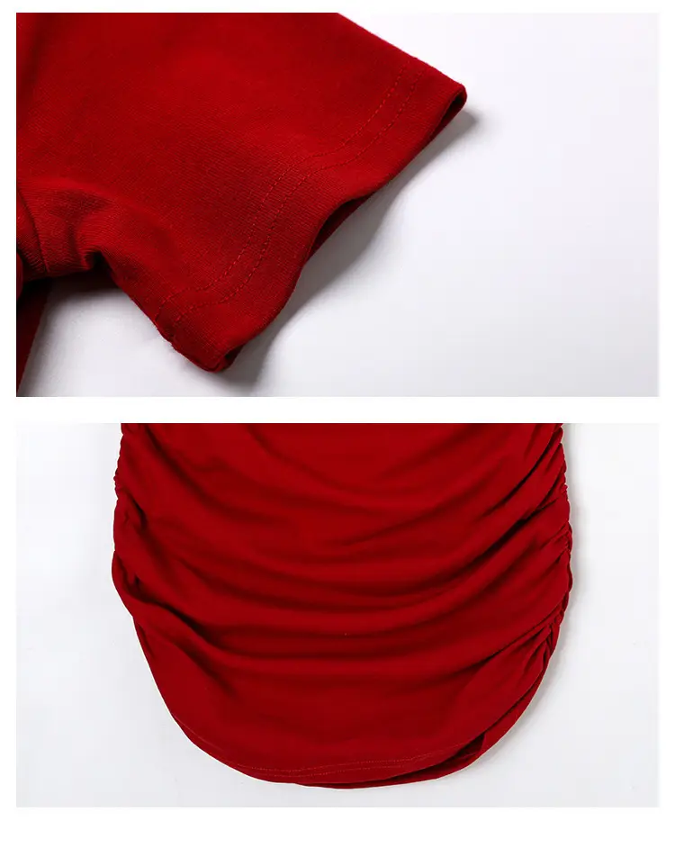 Small Hip-Hugging Pleated Skirt Dress Pink — feature 22