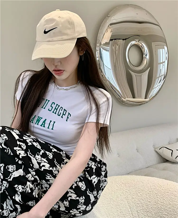 Women Black Letter T-Shirt Summer 2025 Hot Girl Style - Image 4