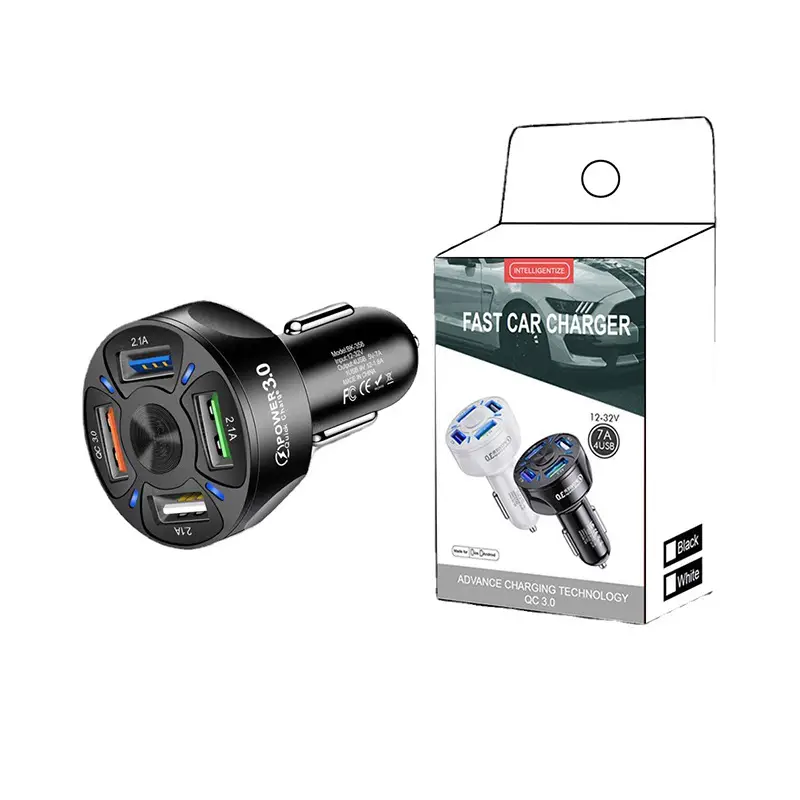 QC3.0 Fast Charge Car Charger 4USB 3.1A - Image 9
