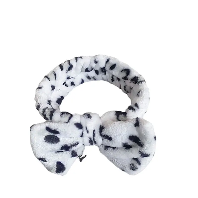 Black Leopard Print Bow Headband for Women - Image 31