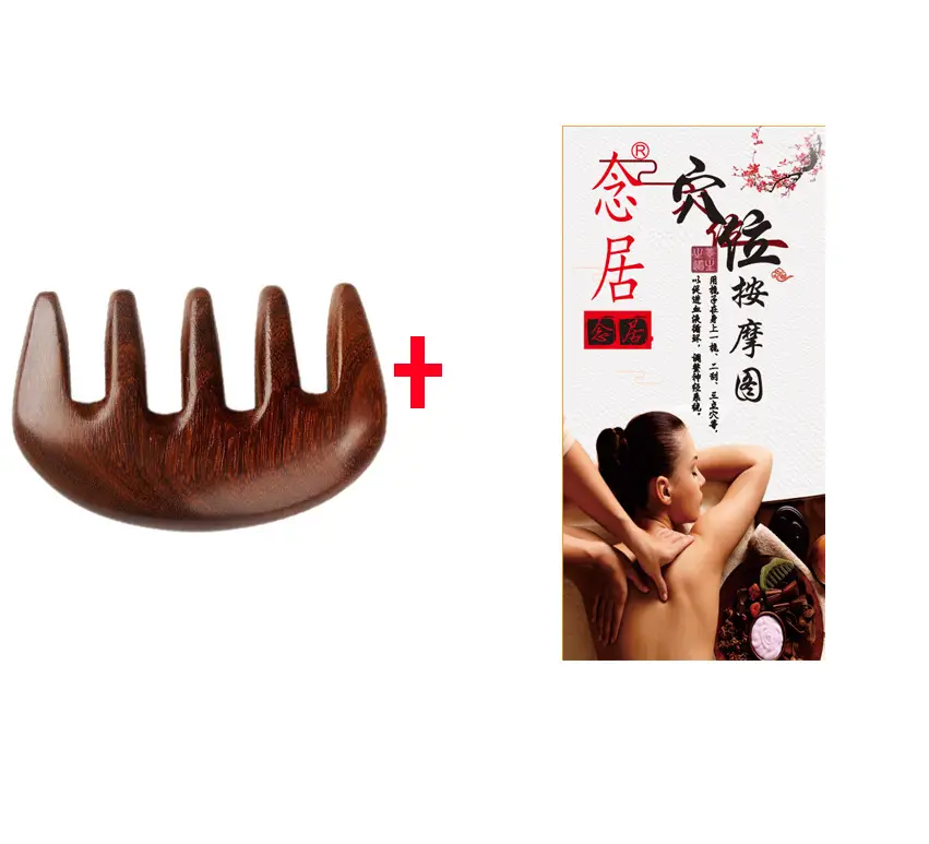 Massage comb-five pointed head + hole map
