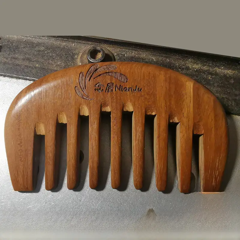Golden Wood Head Massage Comb for Head Spa - Image 17