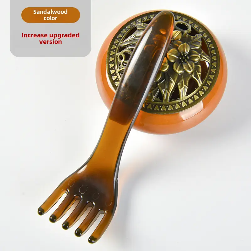 Golden Wood Head Massage Comb for Head Spa - Image 26