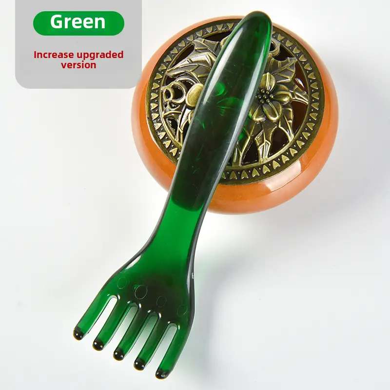 Golden Wood Head Massage Comb for Head Spa - Image 27