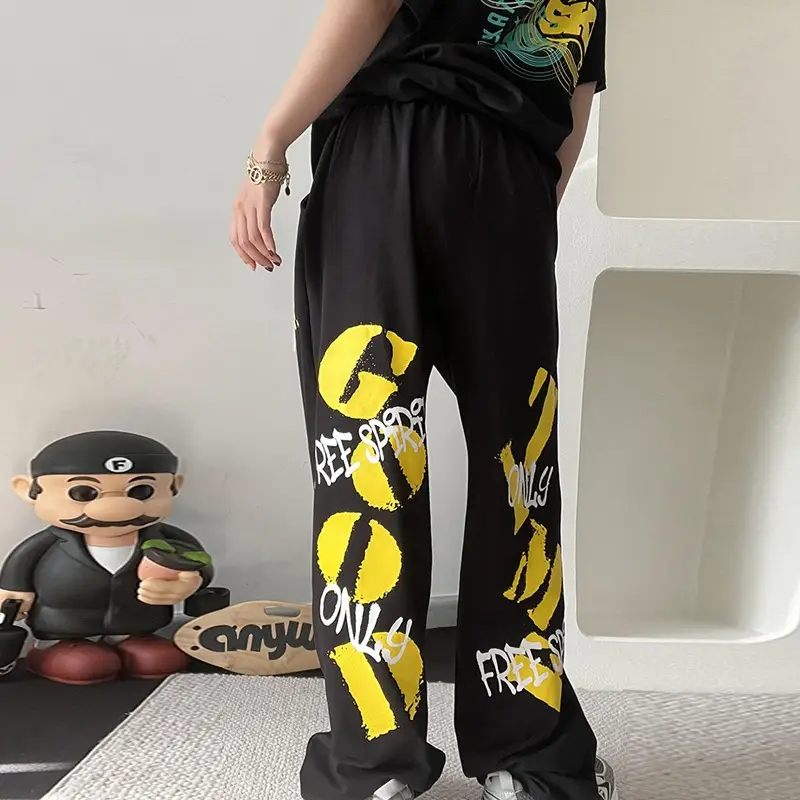 Women Black Hip Hop Wide Leg Pants 2024 - Image 8