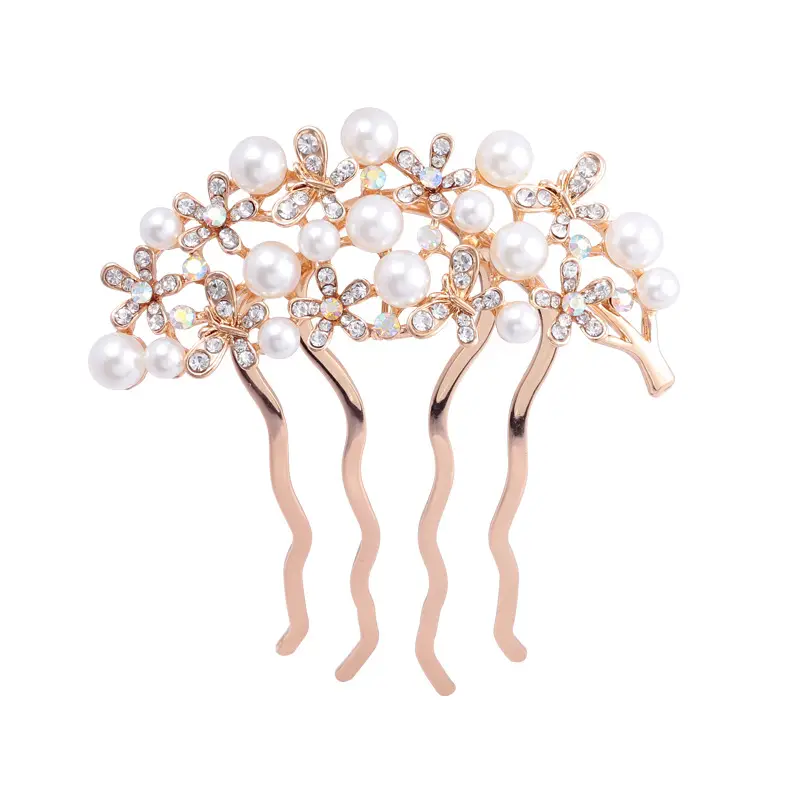 Korean Style Rhinestone Hair Fork Women's Back Head Accessory - Image 15