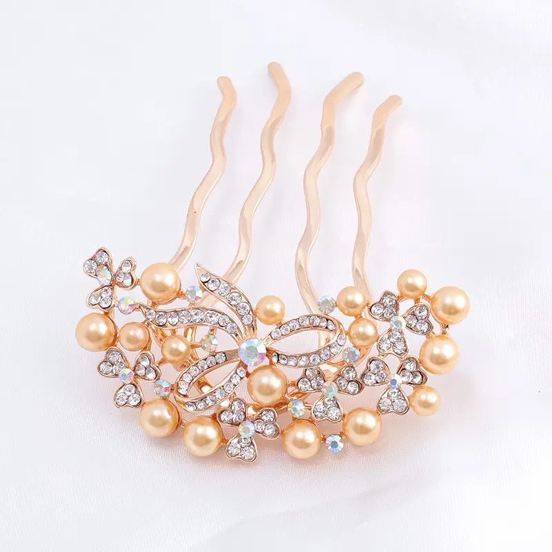 Korean Style Rhinestone Hair Fork Women's Back Head Accessory - Image 10