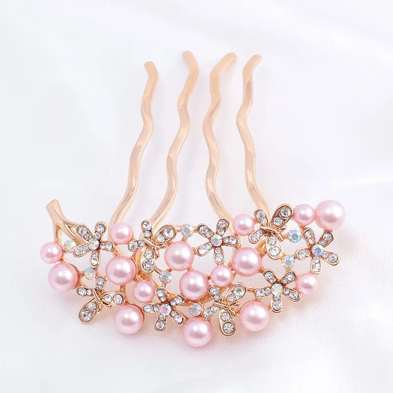 Korean Style Rhinestone Hair Fork Women's Back Head Accessory - Image 3