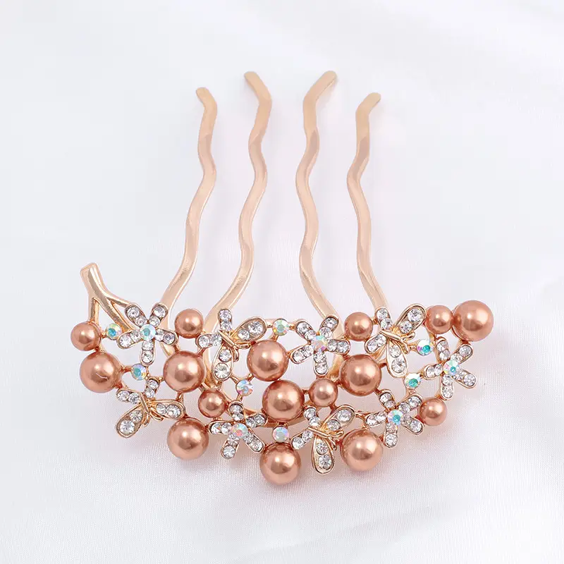 Korean Style Rhinestone Hair Fork Women's Back Head Accessory - Image 4