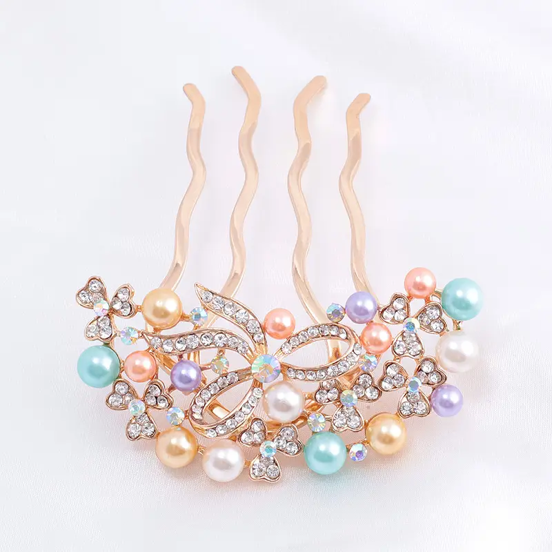 Korean Style Rhinestone Hair Fork Women's Back Head Accessory - Image 7