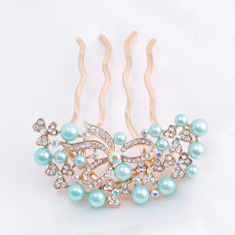 Korean Style Rhinestone Hair Fork Women's Back Head Accessory - Image 9