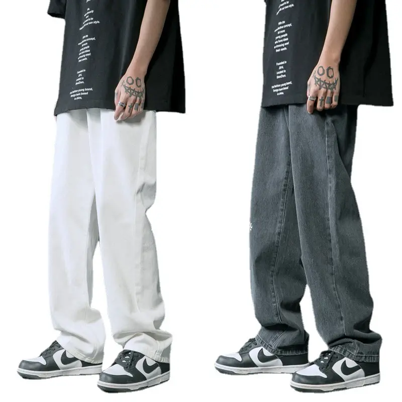 Men Light Blue Denim Jeans 2024 New Arrival Loose Casual - Image 8