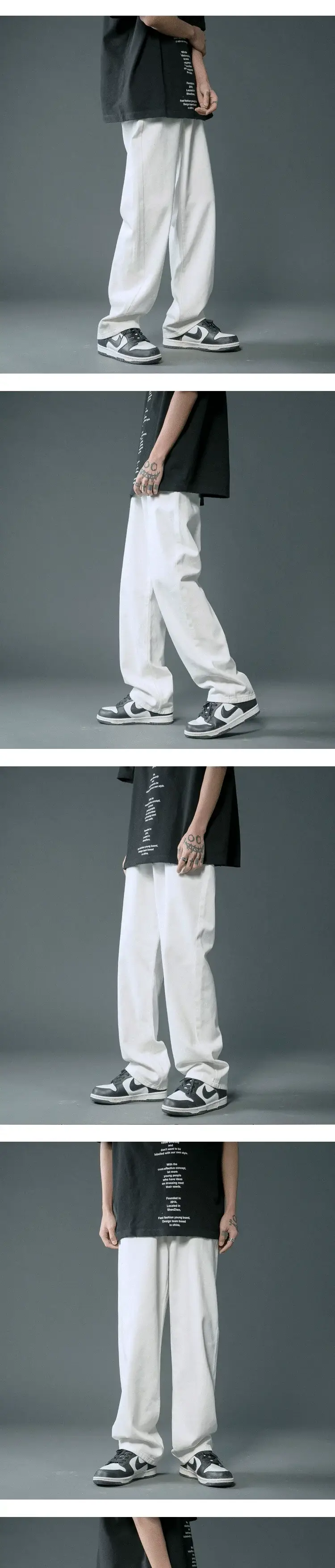 Men Light Blue Denim Jeans 2024 New Arrival Loose Casual — feature 6