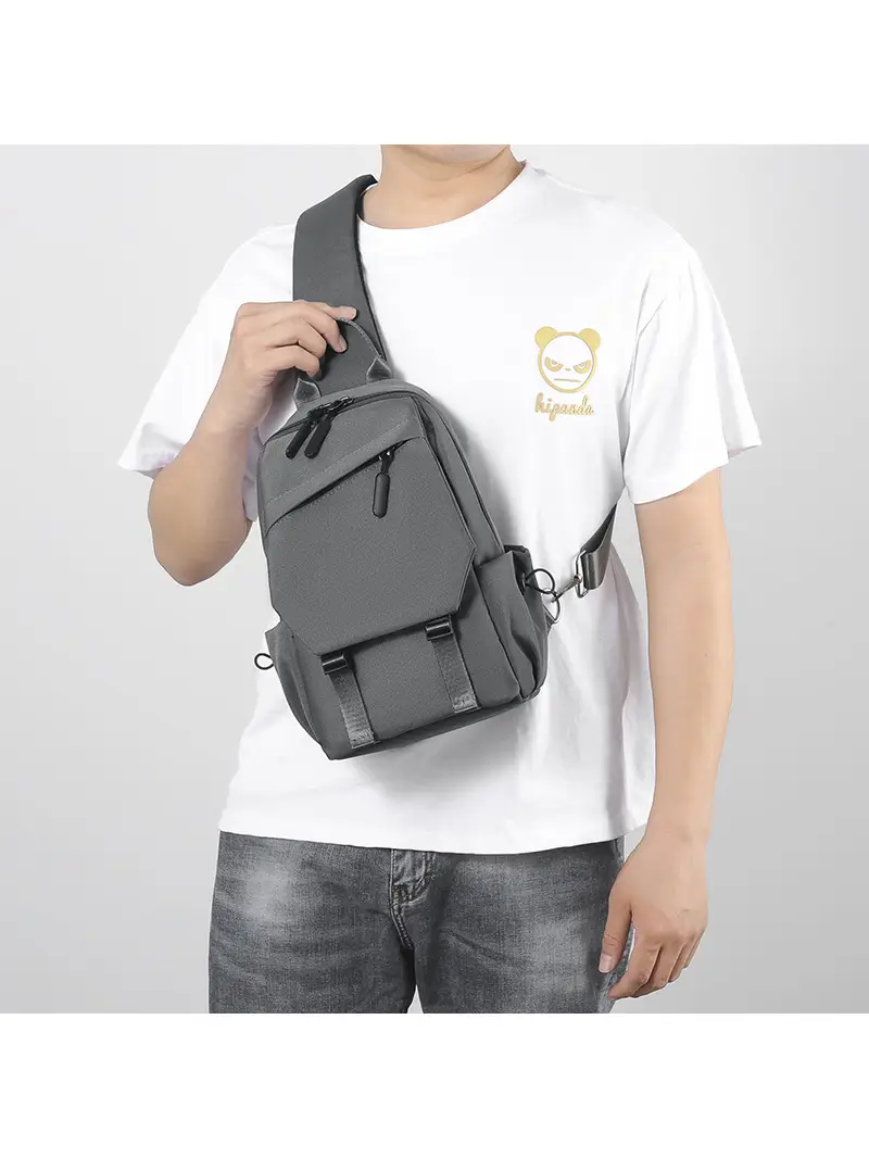 Men's Navy Blue Multi-Purpose Shoulder Bag - Image 8