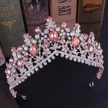 Luxury Green Water Drop Crown Princess Crown All-Match Bridal Headwear — feature 9