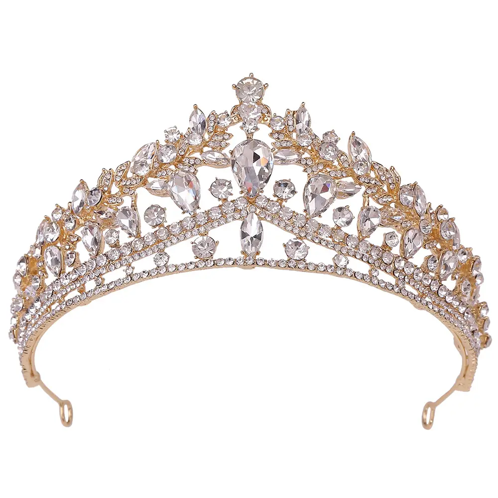 Luxury Green Water Drop Crown Princess Crown All-Match Bridal Headwear - Image 2